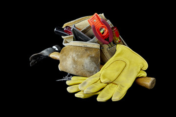 Carpenter tools with toolbag