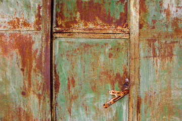 Rusty wall texture green