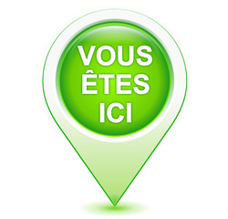 vous êtes ici sur marqueur géolocalisation vert