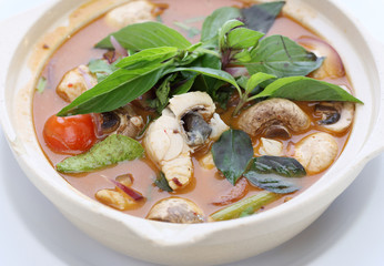 fish tom yum closeup