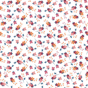 abstract flowers seamless pattern