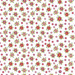 abstract vector flowers seamless pattern