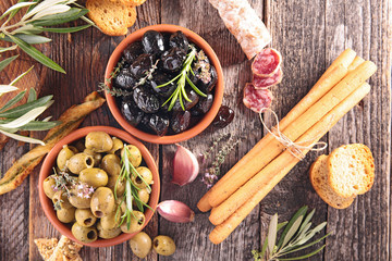 olive,salami and stickbread