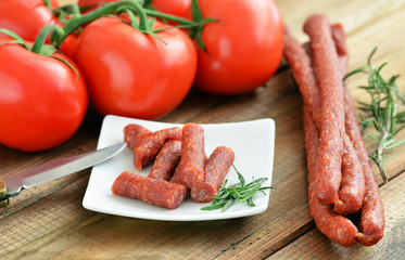 Wurst - Tiroler Bergluft Stangerl, Rosmarin, Tomaten