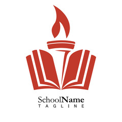 School education logo icon vector