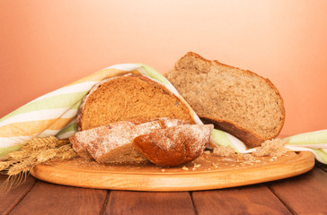 Bread loaf and wheat