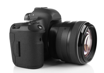 digital photo camera isolated on white
