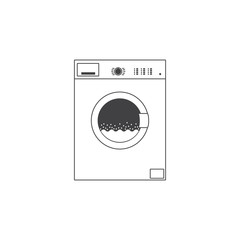 Washing machine with foam
