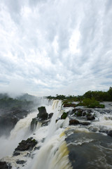 Iguassu waterfall in south america