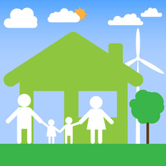 family home vector design background