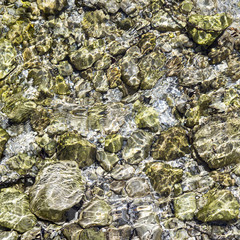 detail of river in the alps