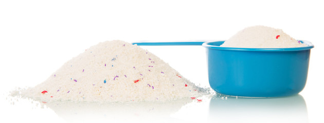 Washing powder in measuring cup