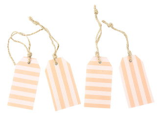 Blank tags isolated on white