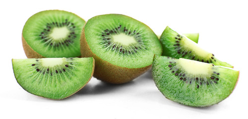 Fototapeta premium Juicy kiwi fruit isolated on white