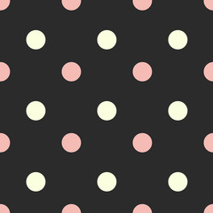 Seamless polka dot pattern. Vector illustration. Retro style background