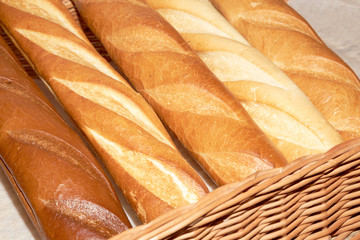 bread on the shelf in the store