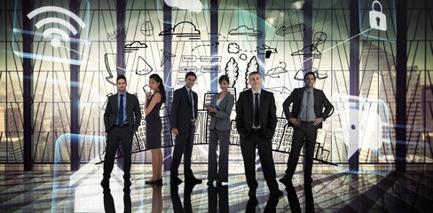 Obraz na płótnie Canvas Composite image of business people