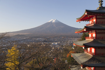 Chureito Pagoda in Fujiyoshida, Japan