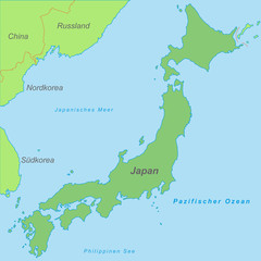 Obraz premium Japanisches Meer - Karte