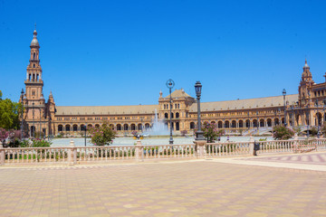 Fototapeta na wymiar Famous Plaza of Spain in Seville, Spain