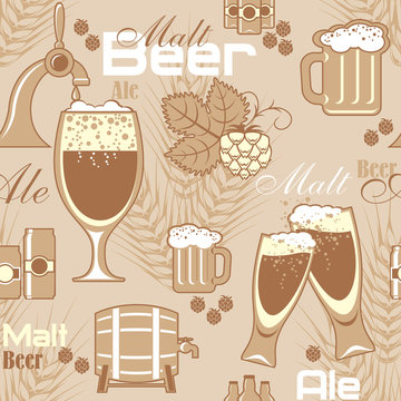 beer seamless background