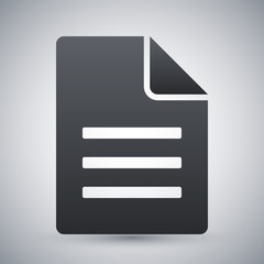 Document icon, vector