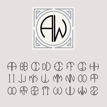 Premium Vector  Set collection initial letter mm nn oo pp with shild crown  style design monogram logo bundle