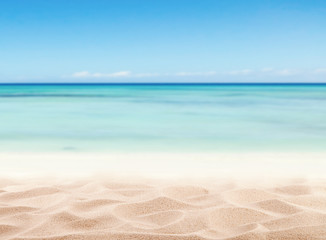 Fototapeta na wymiar Empty sandy beach with sea