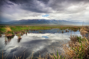 Mountains and lake in Kazakhstan
