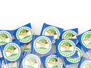 Flag pin of belize