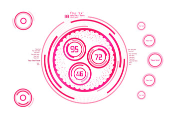 Pink vector elements for design