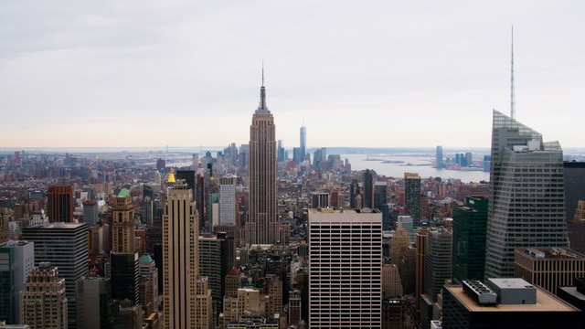 Timelapse Rockefeller Center Empire State Building Manhattan