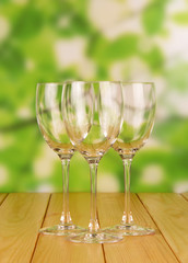 Empty Glasses on table