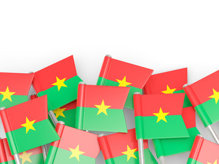 Flag pin of burkina faso