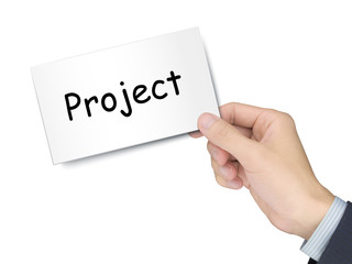project card in hand