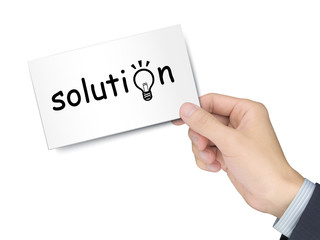 solution card in hand