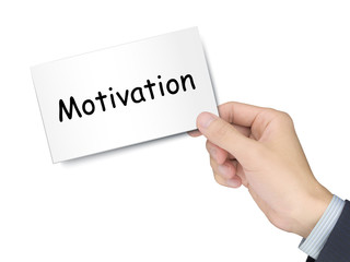 motivation card in hand