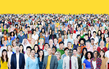 Obraz premium Large Group of Diverse Multiethnic Cheerful Concept