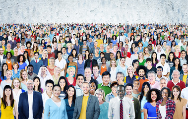 Obraz premium Large Group of Diverse Multiethnic Cheerful Concept