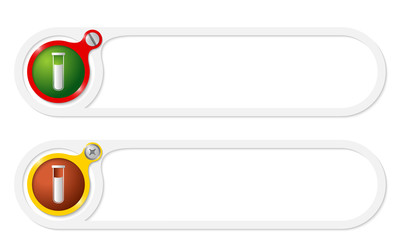 Vector buttons for your text and test tube