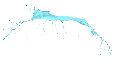 Blue splash isolated on white background