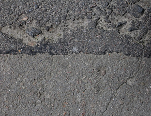 texture of the old low-quality asphalt