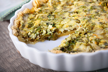 Spinach quiche, gluten free