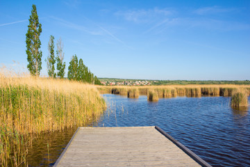 Beach In Mörbisch At Lake Neusiedl 