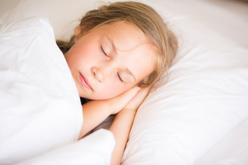 Adorable little girl sleeping