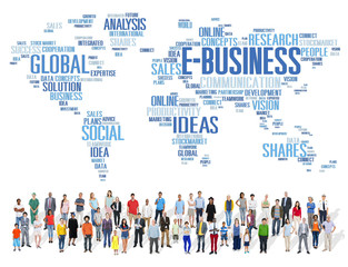 E-Business Global Business Commerce Online World Concept