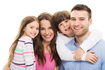 Obraz premium Young family with two kids