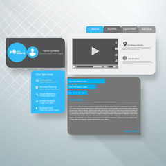 Abstract Website template in editable vector format 