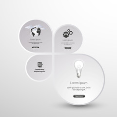 Modern infographics bubble speech template