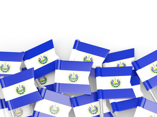 Flag pin of el salvador